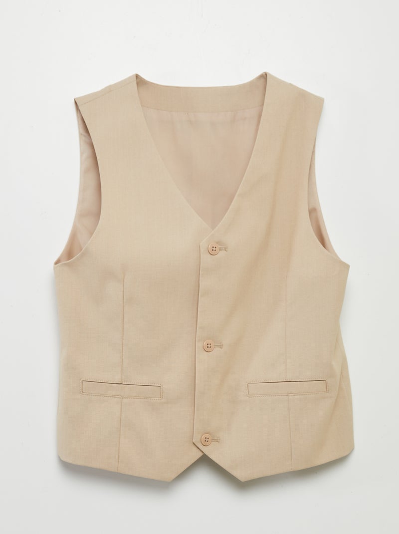 Gilet de costume Beige - Kiabi