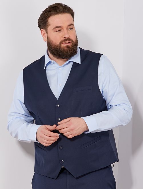 Gilet de costume Grande taille homme - bleu marine - Kiabi ...