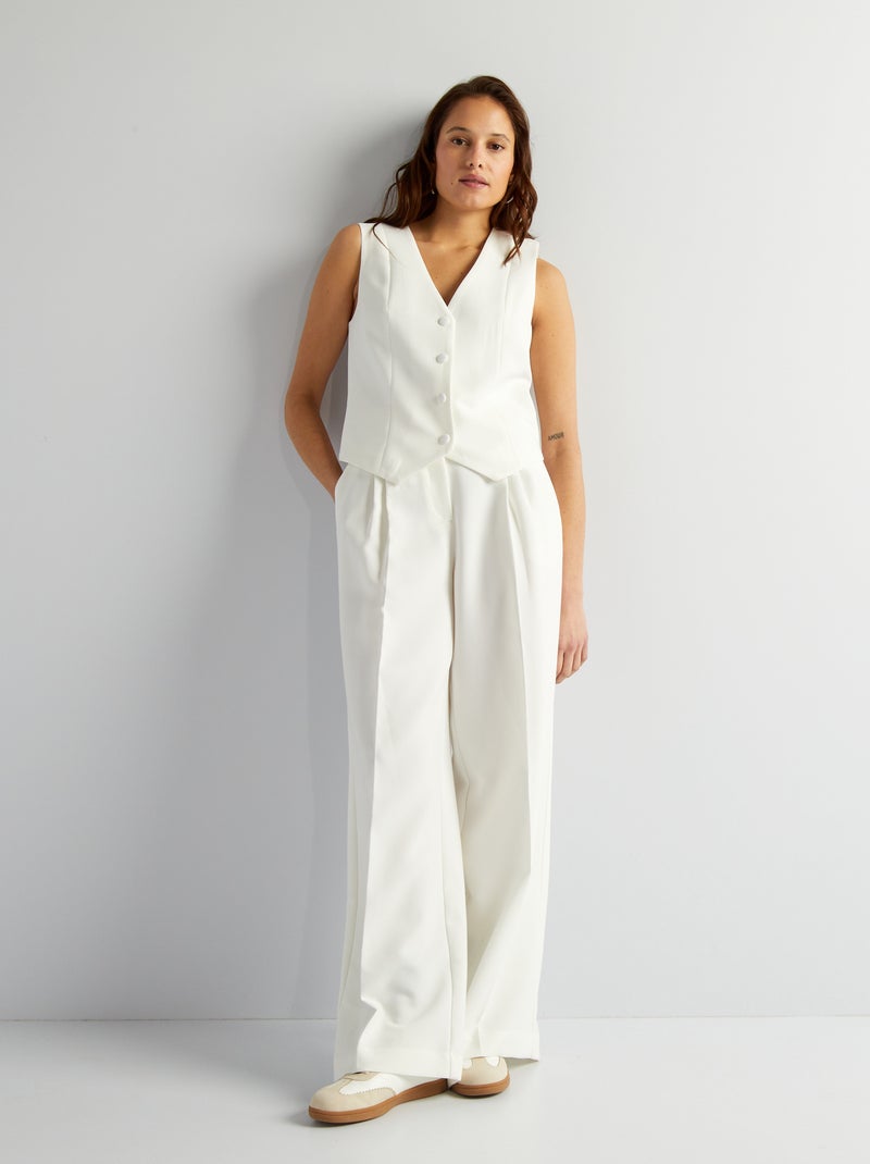 Gilet de costume coloré blanc - Kiabi