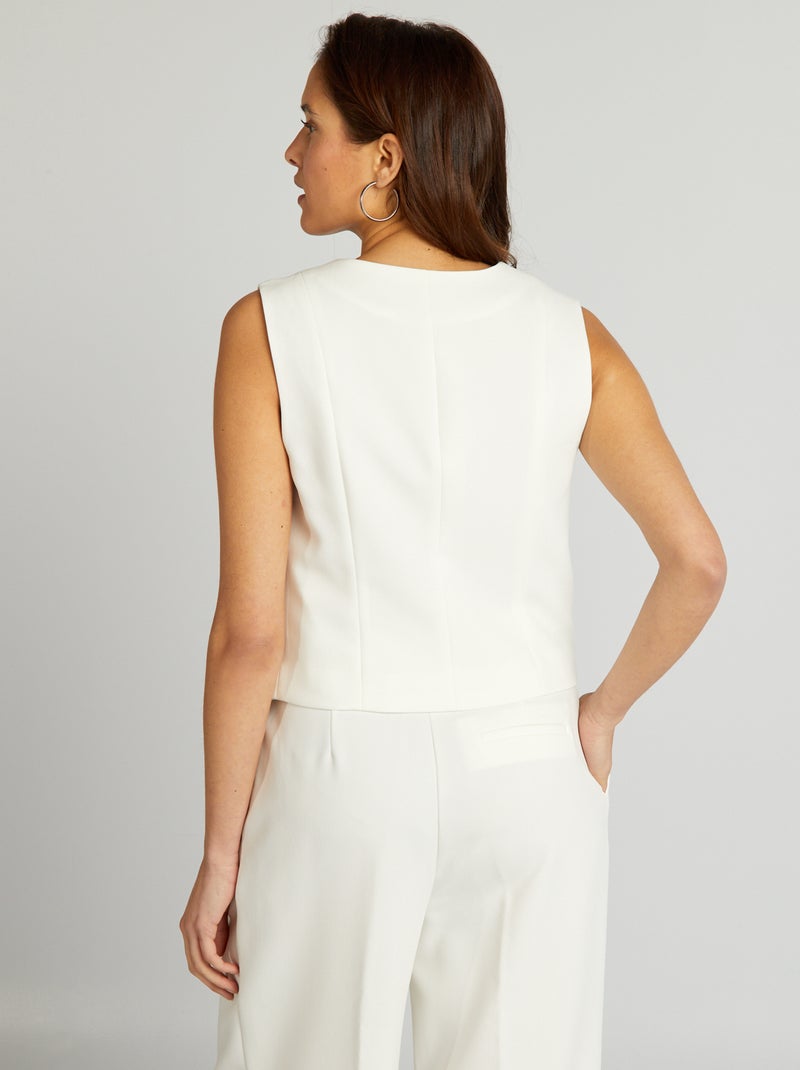 Gilet de costume coloré blanc - Kiabi