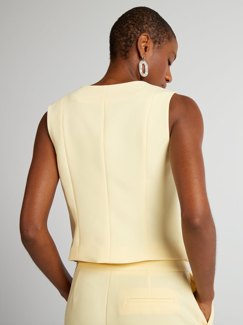 Gilet de costume coloré Jaune - Kiabi