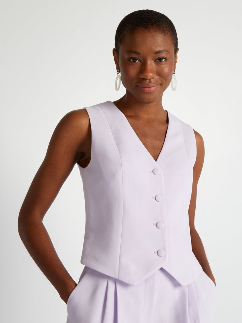 Gilet de costume coloré Violet - Kiabi