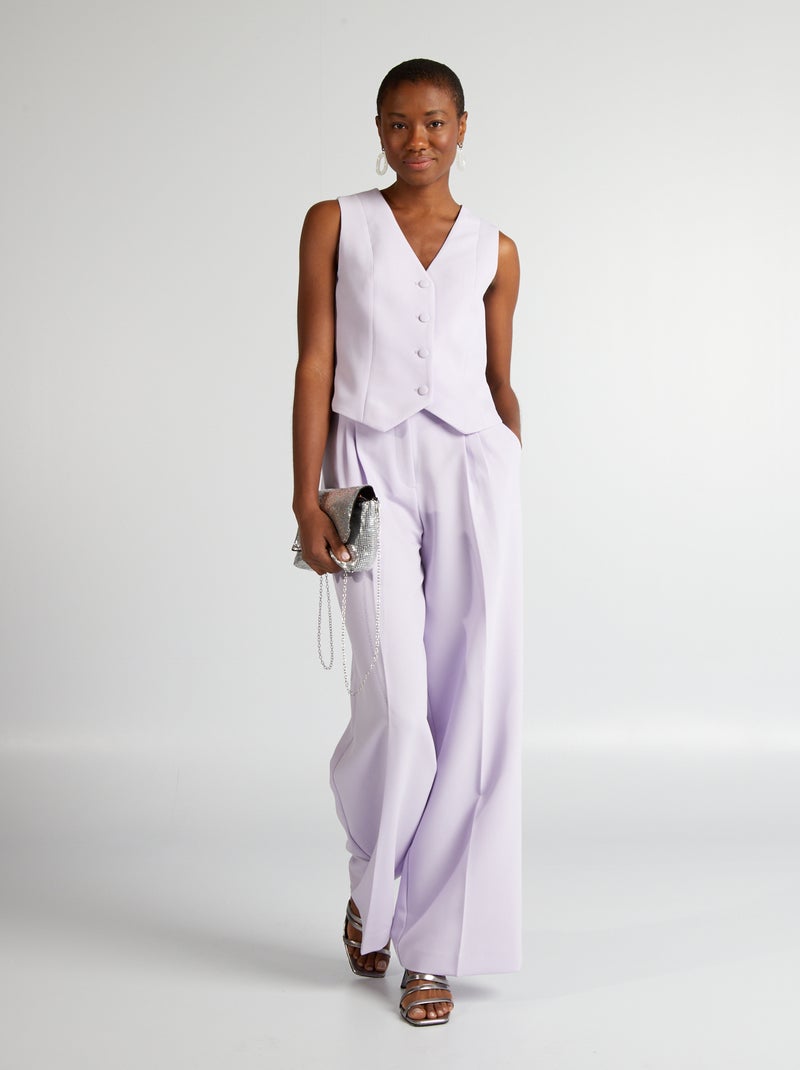 Gilet de costume coloré Violet - Kiabi