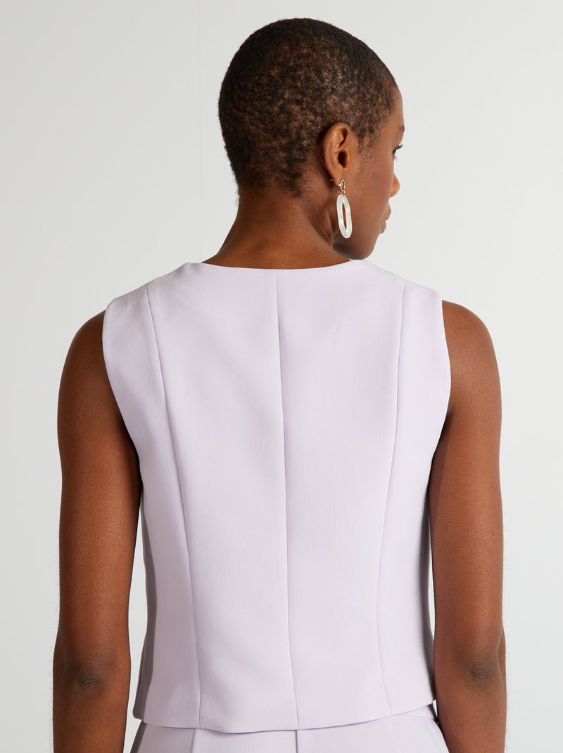 Gilet de costume coloré Violet - Kiabi