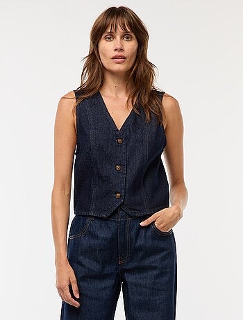 Gilet de costume en denim