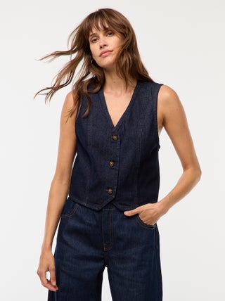 Gilet de costume en denim