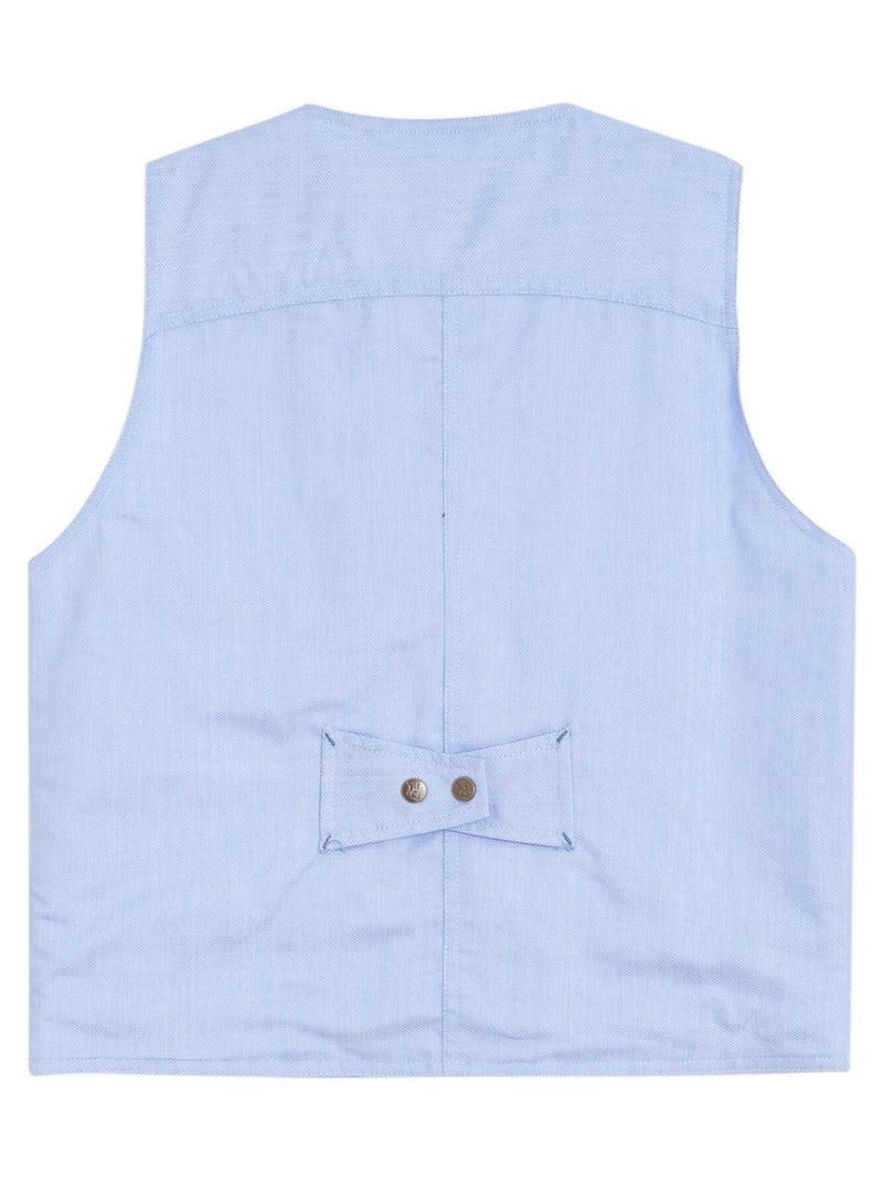 Gilet de Costume Été     ST GERMAIN - La Faute à Voltaire Blanc Bleu - Kiabi
