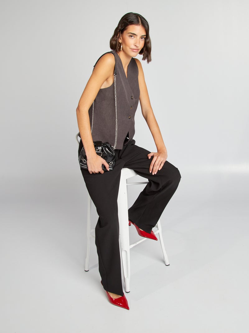 Gilet de costume Gris - Kiabi