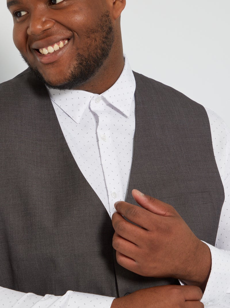 Gilet de costume gris - Kiabi
