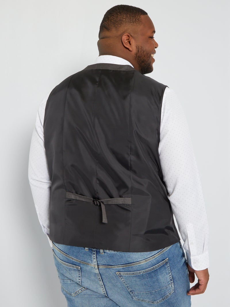Gilet de costume gris - Kiabi