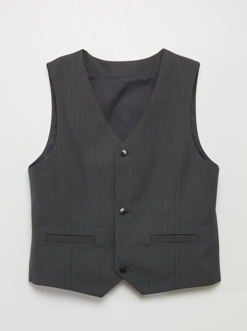 Gilet de costume noir - Kiabi