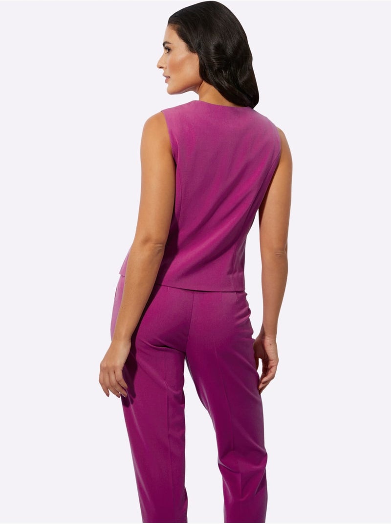 Gilet De Costume Polyester Recyclé - Taille Standard - Helline Magenta - Kiabi
