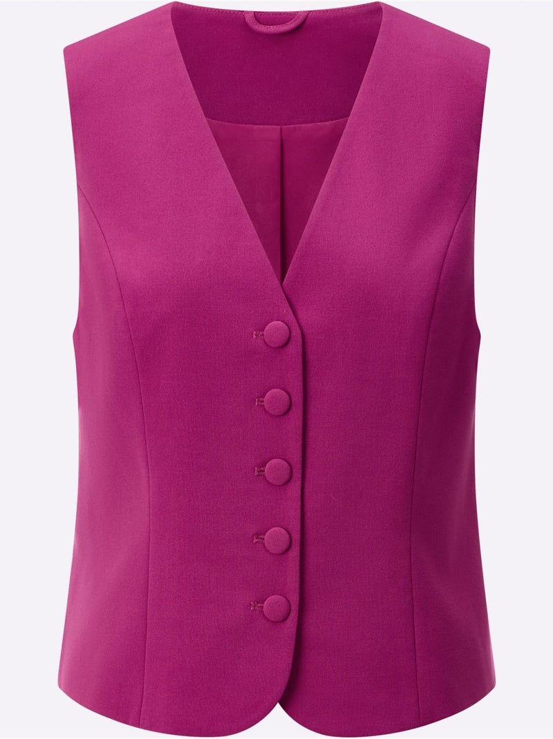 Gilet De Costume Polyester Recyclé - Taille Standard - Helline Magenta - Kiabi