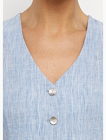 Gilet de costume rayé aspect irrégulier - Afibel