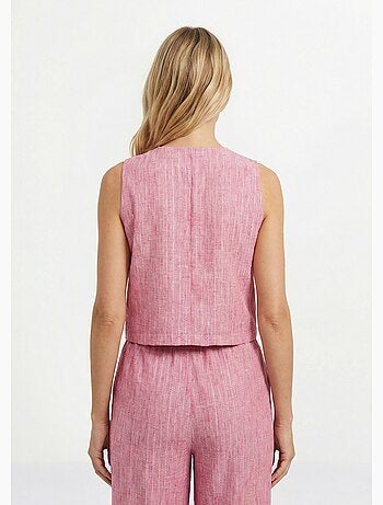 Gilet de costume rayé aspect irrégulier - Afibel