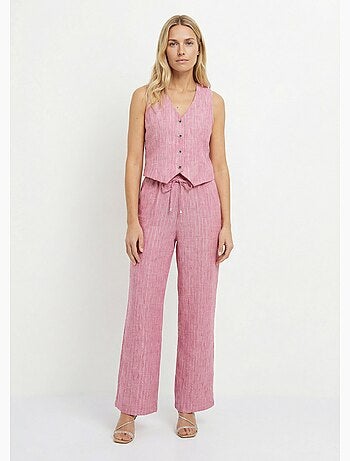 Gilet de costume rayé aspect irrégulier - Afibel