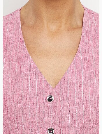 Gilet de costume rayé aspect irrégulier - Afibel