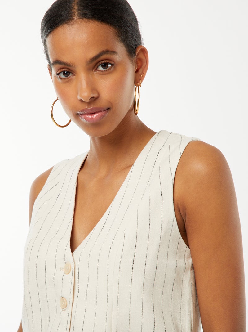 Gilet de costume sans manches BEIGE - Kiabi