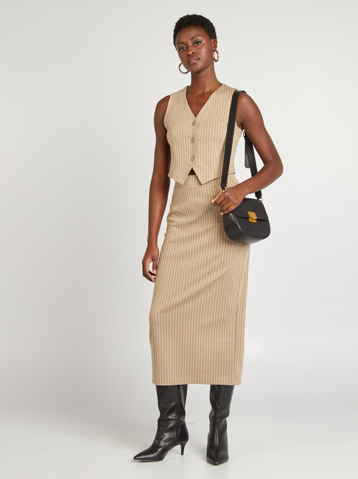 Gilet Sans Manches En Cuir Beige J.Sébastien VASSAL - Taille 36 - Neuf Avec étiquettes