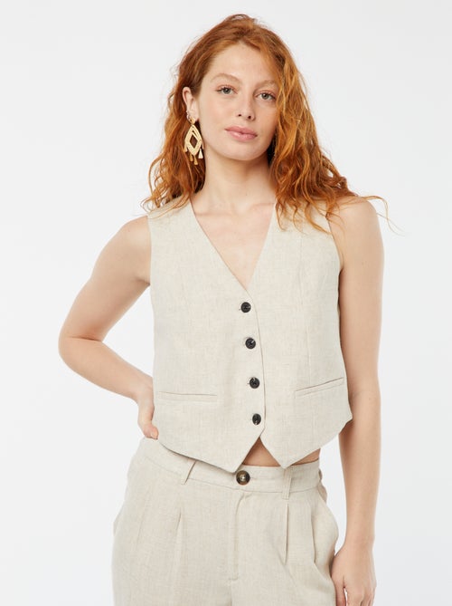 Gilet de costume sans manches - Kiabi