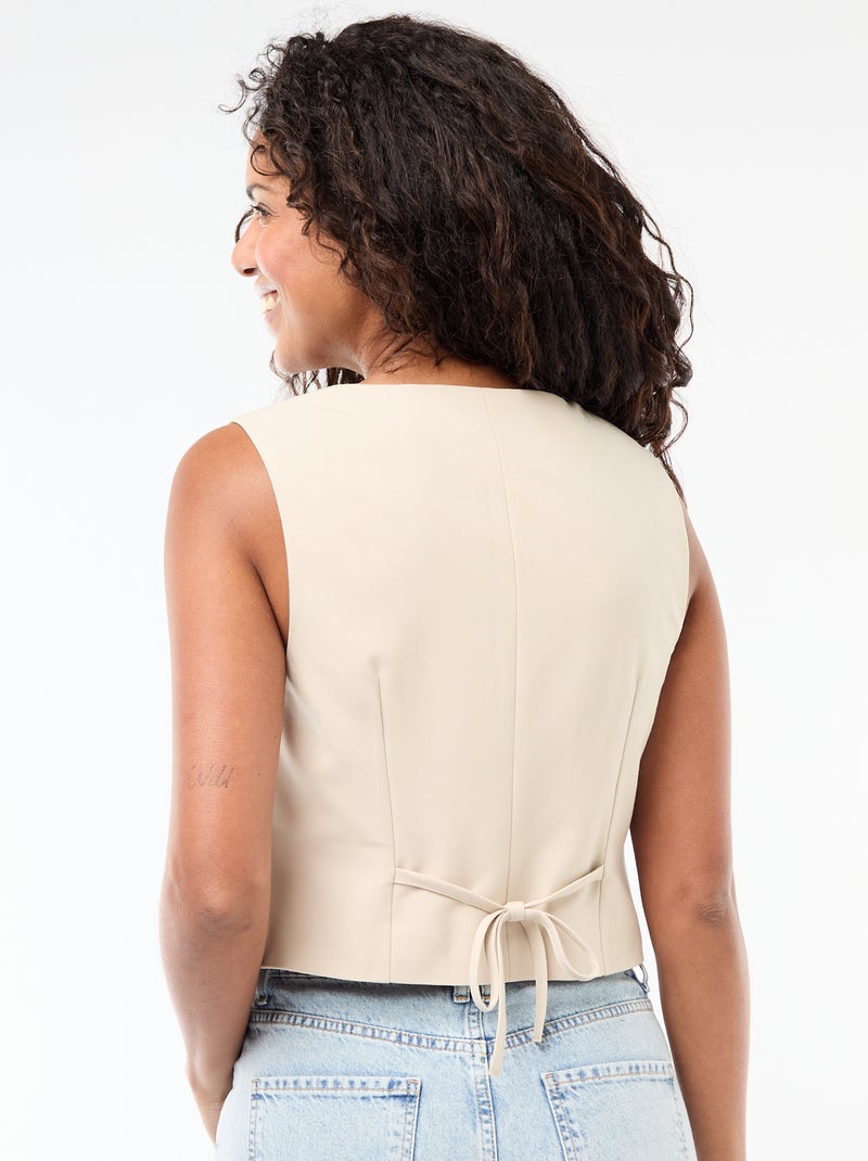 Gilet de costume sans manches Gris - Kiabi