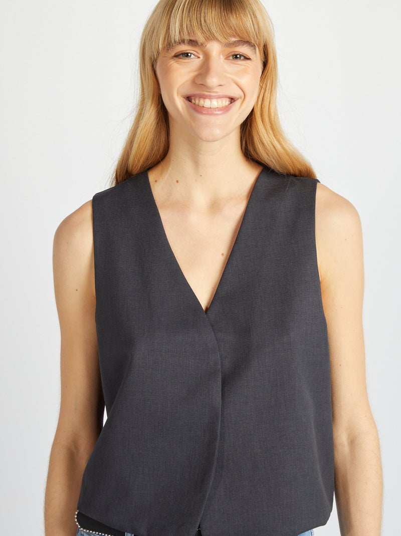 Gilet de costume sans manches Marine - Kiabi