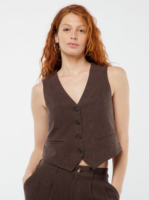 Gilet de costume sans manches - Kiabi