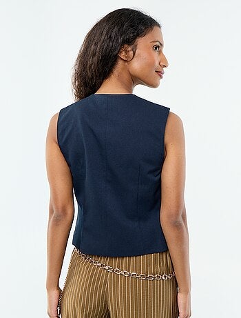Gilet de costume sans manches uni