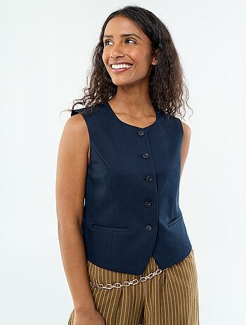 Gilet de costume sans manches uni