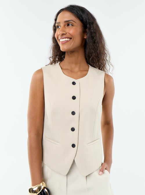 Gilet de costume sans manches uni - Kiabi