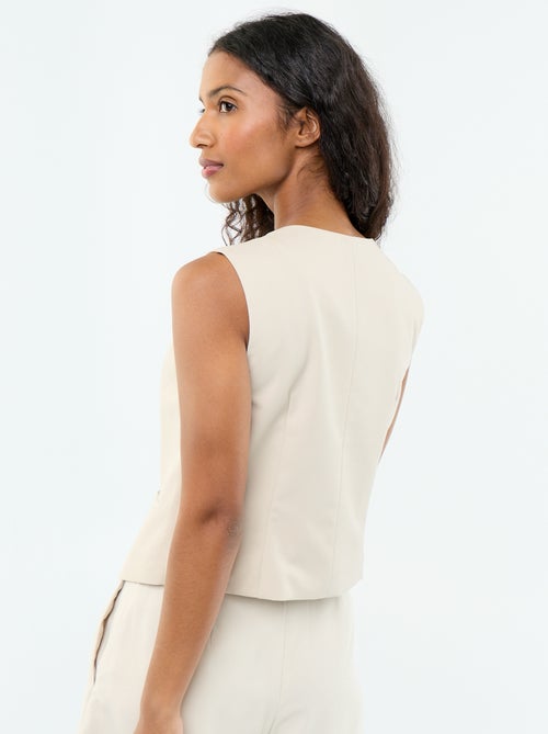 Gilet de costume sans manches uni - Kiabi