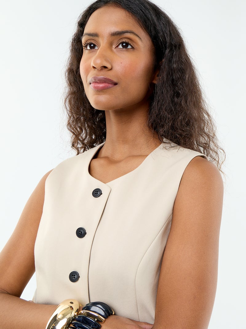 Gilet de costume sans manches uni Gris - Kiabi