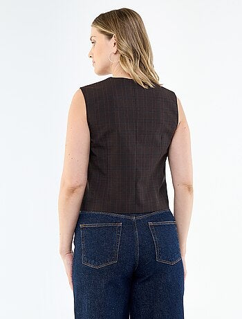 Gilet de costume sans manches uni