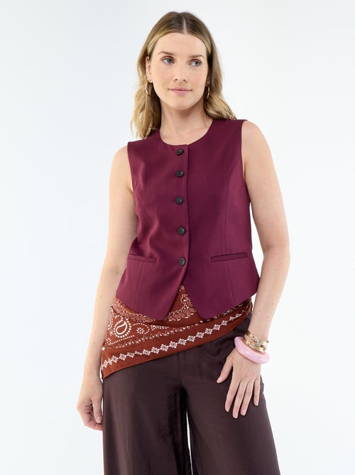 Gilet de costume sans manches uni - Kiabi
