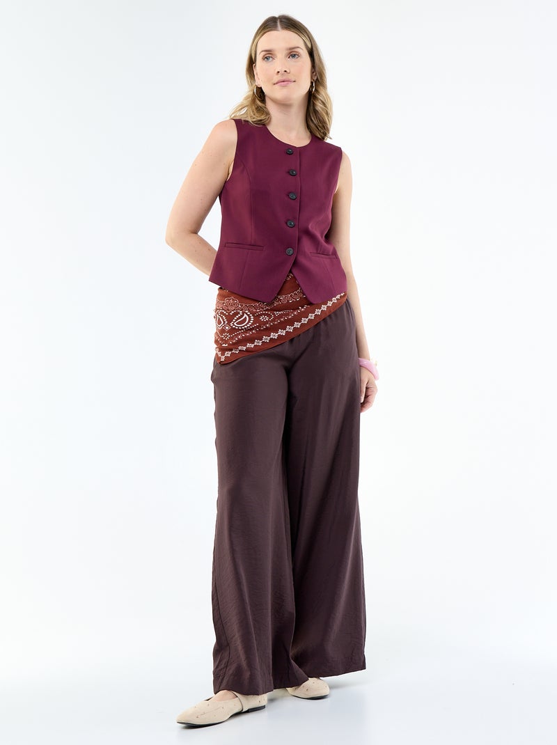 Gilet de costume sans manches uni Violet - Kiabi