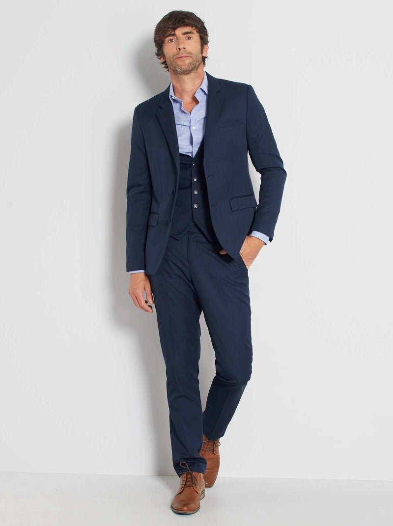 Gilet de costume slim bleu marine - Kiabi