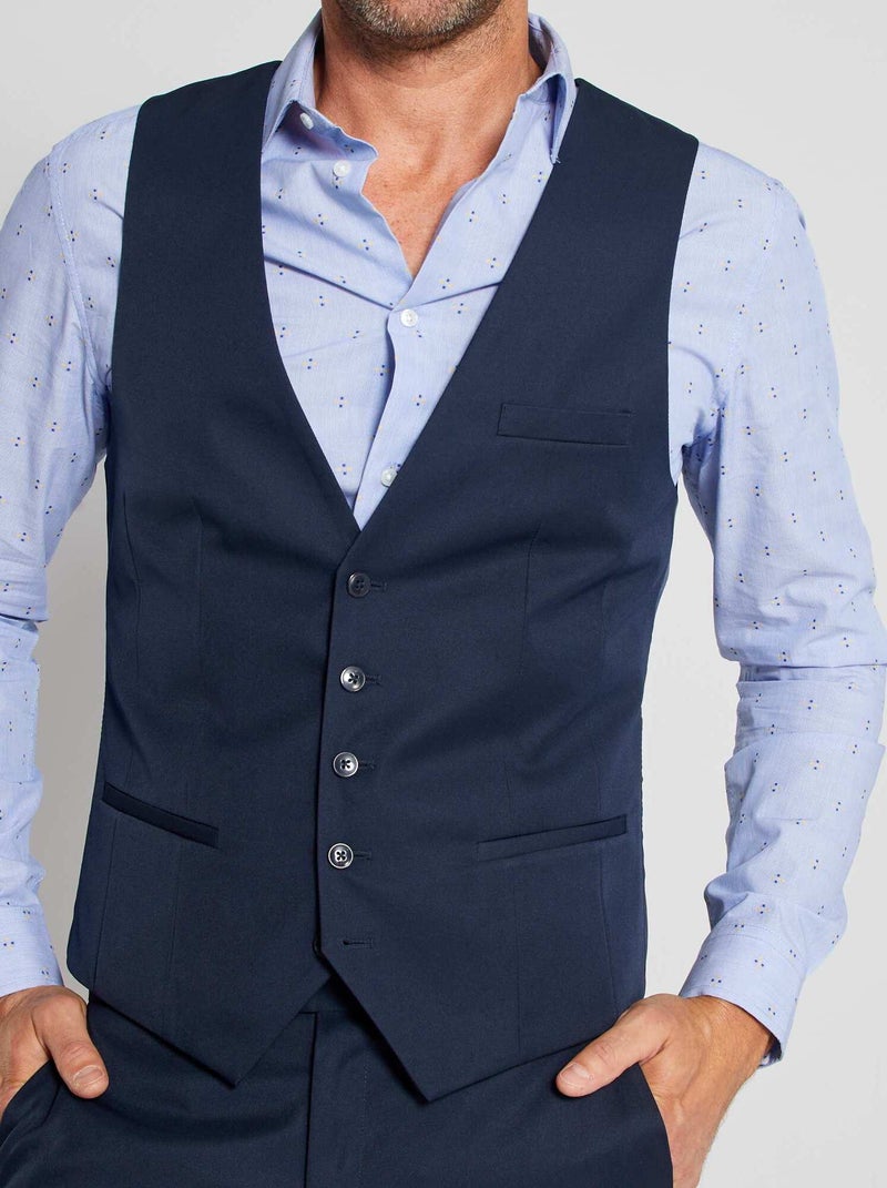 Gilet de costume slim bleu marine - Kiabi
