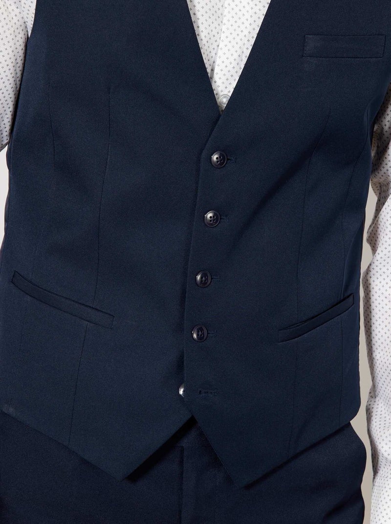Gilet de costume slim bleu marine - Kiabi