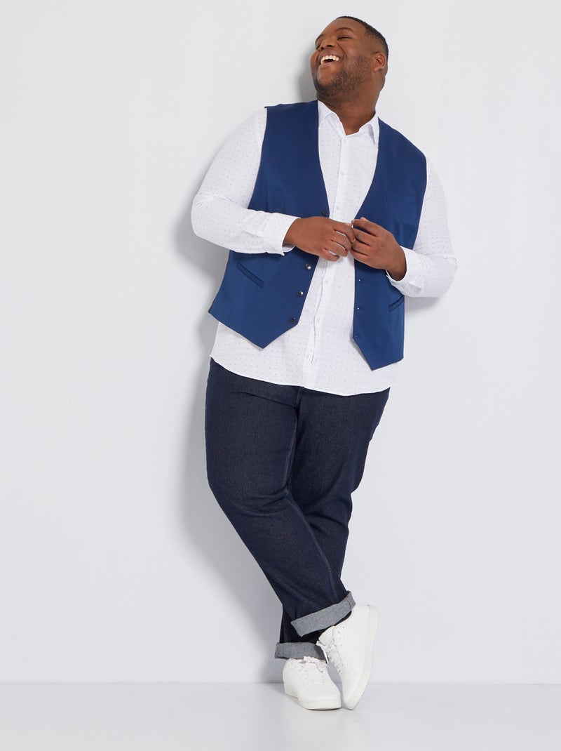 Gilet de costume slim Bleu - Kiabi
