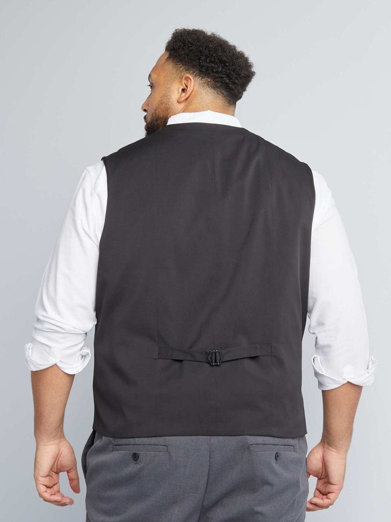 Gilet de costume slim noir - Kiabi