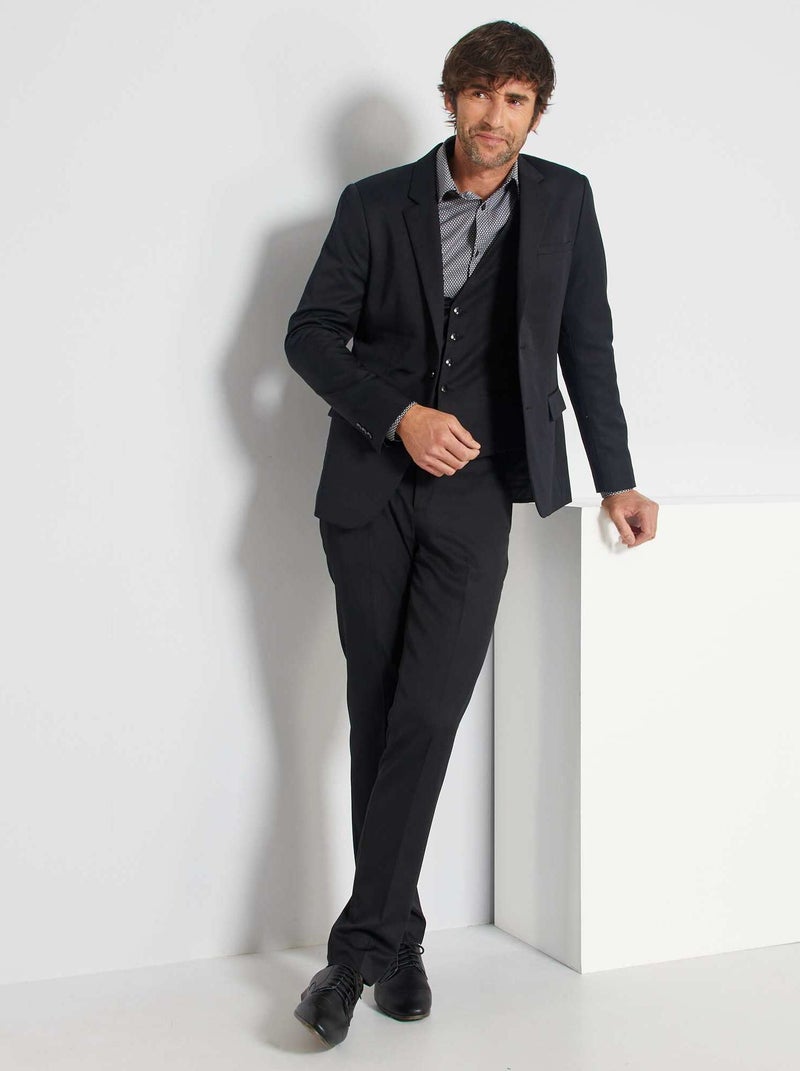 Gilet de costume slim noir - Kiabi