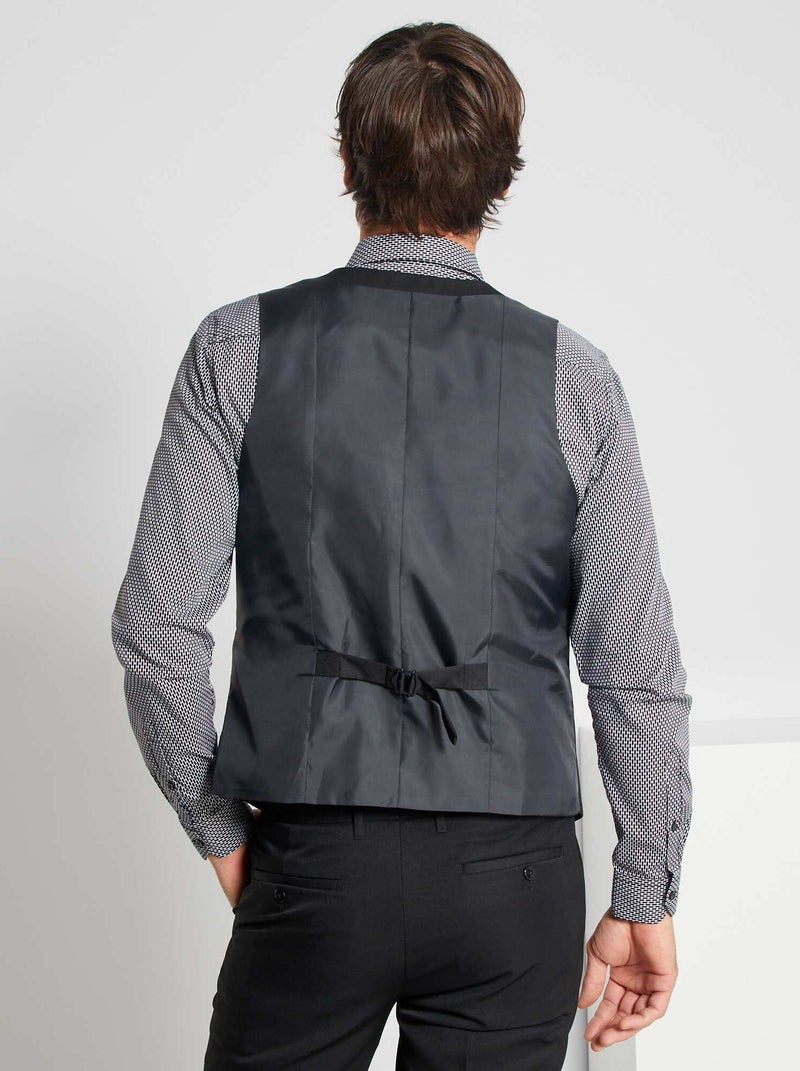 Gilet de costume slim noir - Kiabi