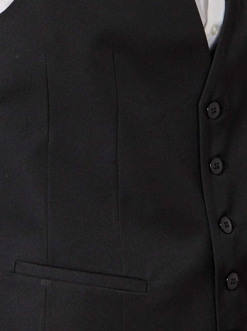 Gilet de costume slim noir - Kiabi