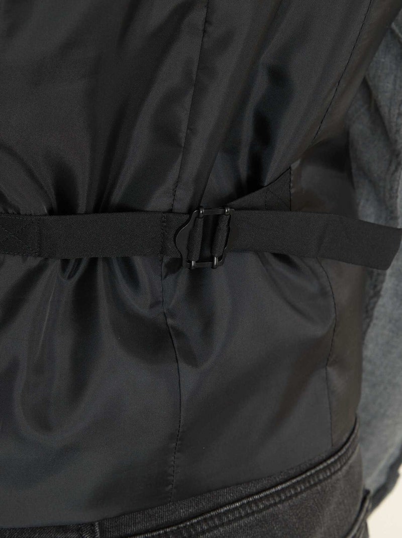Gilet de costume slim noir - Kiabi