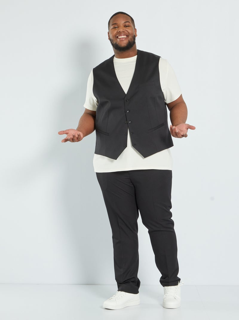 Gilet de costume slim noir - Kiabi