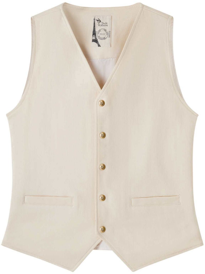 Gilet de Costume    ST GERMAIN - La Faute à Voltaire Beige - Kiabi
