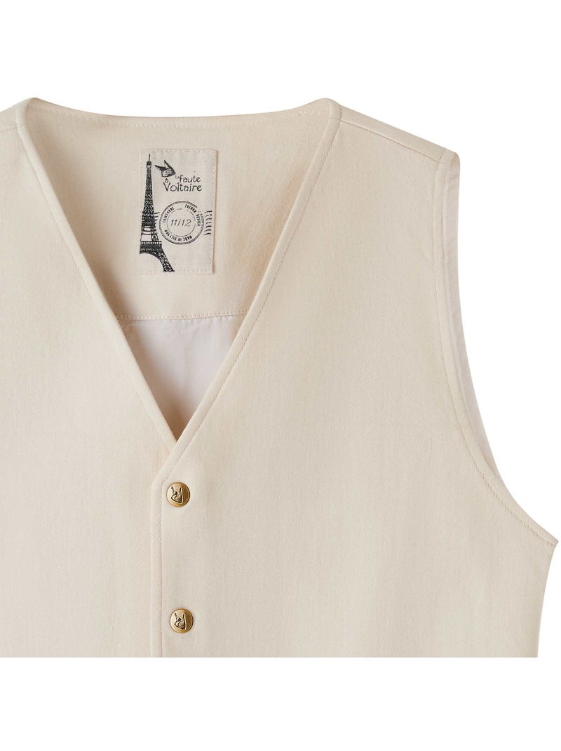 Gilet de Costume    ST GERMAIN - La Faute à Voltaire Beige - Kiabi