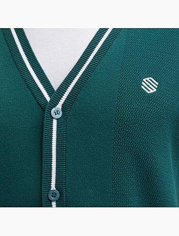Gilet de golf maille col en v homme golf homme carnoustie teal