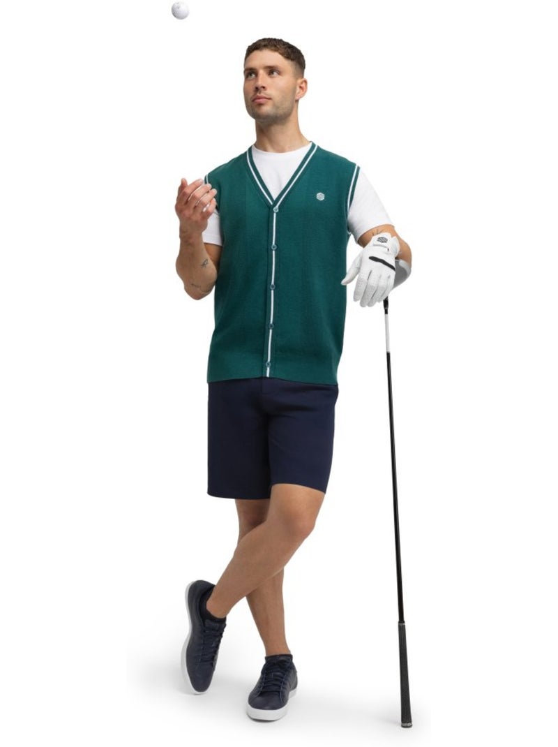 Gilet de golf maille col en v homme golf homme carnoustie teal Vert - Kiabi