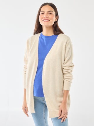 Gilet de maternité long et ceinturé